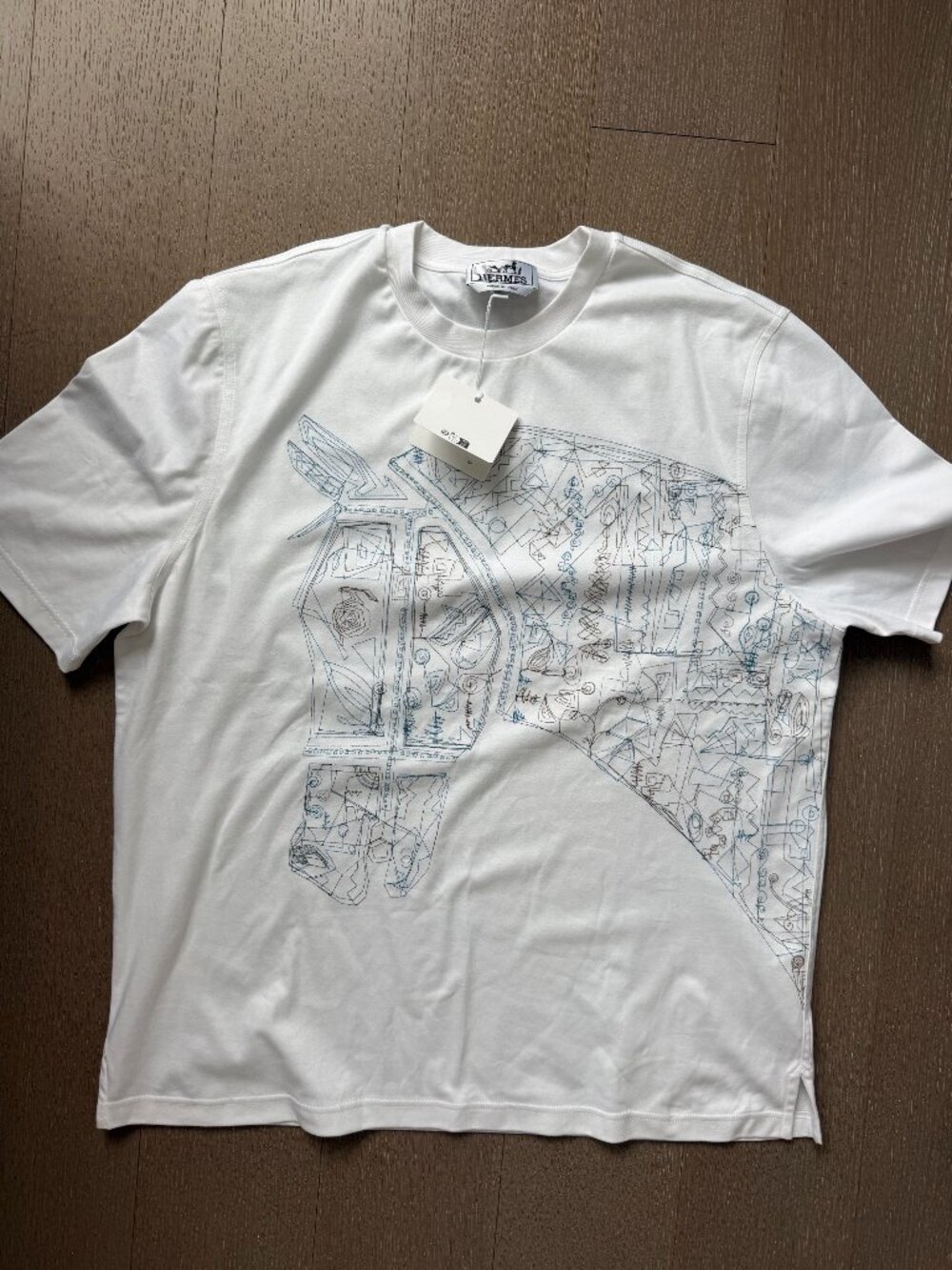 Men's Hermes Shirt - Embroidered - Large - Authentic (Bought at NYC flagship)